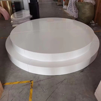 Plateforme de Scène Modulaire en PVC Blanc Haute Résistance, Hauteurs Personnalisables, Formes Rondes/Rectangulaires pour Décoration de Mariage (Vente en Gros)