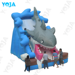 Venta al por mayor de castillos inflables acuáticos personalizados con tobogán de tiburón para niños, para <span class=keywords><strong>jardín</strong></span> exterior, de alta resistencia, baratos - Product Image 2