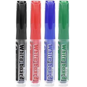 École et bureau bonne encre de recharge de marqueur de tableau blanc de quaily ensemble de 4 couleurs marqueur de tableau blanc rechargeable vide noir - Product Image 1