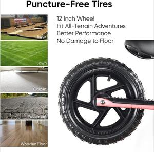 Vélo d'équilibre pour tout-petits, vélo avec siège réglable et pneus en caoutchouc pour enfants, vélo d'apprentissage pour tout-petits, jouet d'équilibre - Product Image 6