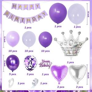 Compleanno globos Garland Arch Kit decorazione per feste palloncino da sposa viola palloncini da parete garlande feliz cumpleanos balloon maker - Product Image 6