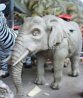 Fournisseur chinois de premier plan, meilleur prix, statues d'animaux de simulation, sculpture de tête d'éléphant géante en fibre de verre grandeur nature pour parc d'attractions