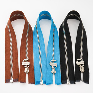 Haute Qualité 3 #   5 #   8 #   Fermetures éclair métalliques en laiton à verrouillage automatique pour vêtements en jean, fermetures éclair métalliques personnalisées à extrémité fermée pour vestes et sacs - Product Image 6