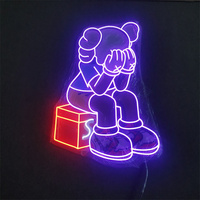 Drop Shipping Pas QUANTITÉ MINIMALE DE COMMANDE Plus Populaire Acrylique Néon Led RGB Contrôleur Couleur-variable Signe pour Boutique de Décoration