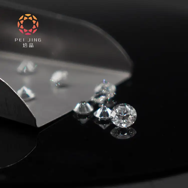 गर्म बिक्री 3mm सफेद रंग गोल आकार HPHT लैब बढ़ी हीरा सीवीडी हीरा डेफ वी. एस. दौर शानदार कट प्रयोगशाला हीरा पत्थरों
