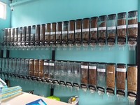 Distributeur de céréales en vrac transparent, distributeur de fruits secs pour supermarché