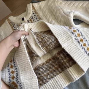Dalang Sweater Factory Women's Knitted <b>Cardigan</b> Loose Fit Single Breasted Autumn Winter Warm Top Anti Pilling - Product Image 4