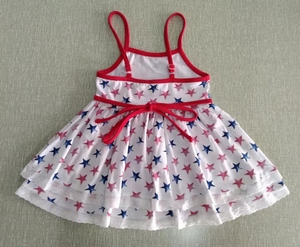 Conjunto Patriótico de Verano con Estampado de la Bandera Estrellada y Brillante de <span class=keywords><strong>Agosto</strong></span>, Vestido sin Mangas con Tirantes y Pantalones Cortos - Product Image 3