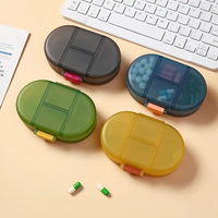 Organisateur de pilules, boîte à pilules hebdomadaire, 8 compartiments, boîte de rangement pour médicaments en PP transparent, logo personnalisé pour les voyages, la santé, la vente en gros