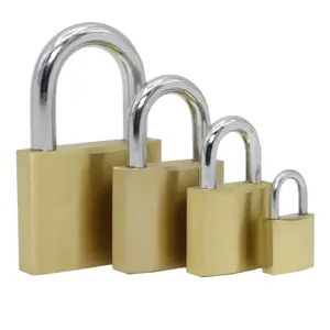 MOK lock宽度40mm 50mm强力卸扣直径10毫米mm，11毫米mm (25/64英寸) 实心黄铜散装挂锁，带钥匙