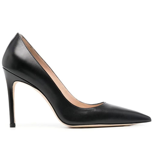 Zapatos de Tacón Alto (5cm-8cm) con Punta en Pico y Parte Superior de Cuero Genuino de Alta Calidad para Mujer, Diseño Sólido, Estilo Slip-On, para Verano y Bodas - Product Image 5