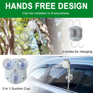 Ducha Portátil para Camping, 7800mAh, Eléctrica, Recargable, IPX7, Impermeable, Rociador Manual, Equipo de Ducha de Viaje, Lavado de Autos - Product Image 6