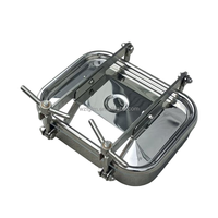 Manhole carré sanitaire en acier inoxydable avec volant à fleurs pour cuve de fermentation