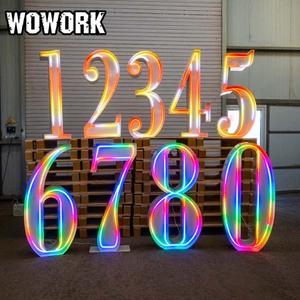 WOWORK 2026, grandes décorations de fête de 60 cm, chiffres géants lumineux en métal pour la classe de 2026, pour événement de remise de diplômes - Product Image 5