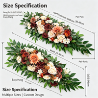 Guirlande de roses en soie artificielles pour arche de mariage, allée d'entrée, réception de banquet, lieu de cérémonie nuptiale, gala, accessoire photo, aménagement de vitrine
