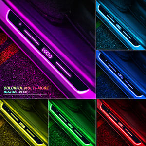 Lampe à pédale de bienvenue sans fil avec <span class=keywords><strong>logo</strong></span> de voiture Bande lumineuse de porte de voiture LED Plaque de seuil de porte Lampe à pédale LED - Product Image 4