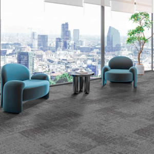 Thân thiện với môi chống cháy đảo ngược cách âm 50x50 PVC ủng hộ đệm Polyester văn phòng thương mại sàn thảm gạch - Product Image 5