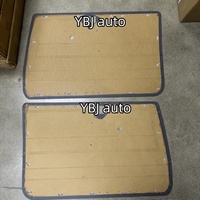 Accessoires automobiles YBJ : Carte de panneau de porte avant en PVC gris pour Land Cruiser LC79 1984-2024, pour vitres manuelles
