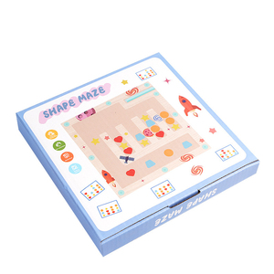 Jeu de labyrinthe en bois en gros : Améliore la concentration, jouet créatif d'association de formes, puzzles amusants de déplacement de formes pour enfants - Product Image 2