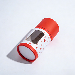 Boîte cadeau ronde en papier recyclable, rigide, personnalisable avec logo, couleur et taille - Product Image 1