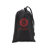 Sac de rangement en polyester imperméable noir, petit, multifonctionnel, avec cordon de serrage, personnalisable avec logo, pour accessoires de sport