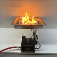 Brûleur à gaz carré de 19 pouces avec télécommande Propane Fire Pit Gas Fire Kit