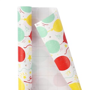 Custom Balloon <b>Pattern</b> Recyclable Art <b>Paper</b> Roll 100GSM Single Side Coated Digital Printing Compatible <b>Paper</b> Packaging - Product Image 1