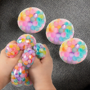 JO Trending Products New Arrivals Sensory Fidget Toys 6*6cm TPR Squeeze Colorful <b>Beads</b> Ball Satisfying for Kids 14 Years & up - Product Image 2
