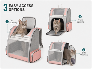 Sac à dos de transport pour animaux de compagnie, léger et confortable, pour chiens, chats, chiots, sac à dos à bulles pour voyageurs en plein air, porte-animaux - Product Image 3