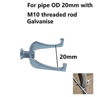 Collier de serrage élargi à amortissement M8 M10 M12 KBG JDG pour conduite, support de câblage électrique en acier galvanisé avec tige filetée