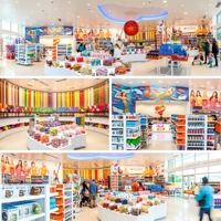 Modernes Individuelles Süßwarengeschäft-Design |   Einzigartige Snack-Präsentationsregale Maßgeschneiderte Inneneinrichtungslösungen Süßwarengeschäft-Innendesign