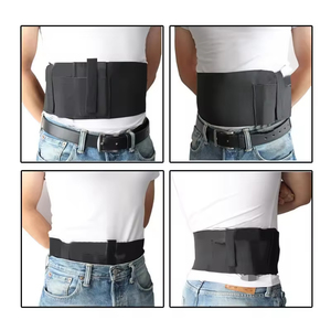 Outdoor Multifunctional Tactical Nylon Waist Belt Universal for Both Sides <b>Elastic</b> <b>Waistband</b> Magnetic Holster for Shooting - Product Image 5