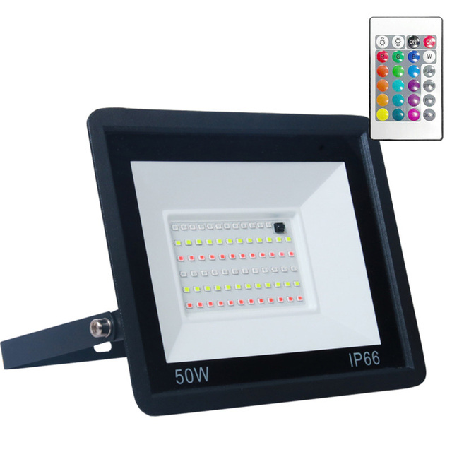 Red Green Blue Color Change with Remoter Control RGB LED Flood Light 10W 20W 30W 50W 100W 150W 200W RGB Led Floodlight