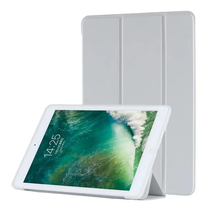 Cho Apple iPad air4 air5 10.9inch trường hợp PU da chống sốc trường hợp thông minh Bìa phổ biến Auto Wake trifold
