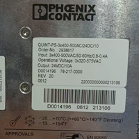 Pièces de machines d'impression QUINT-PS-3X400-500AC/24DC/10 Alimentation 2938617 24 V DC/10 A, commutation primaire, triphasée