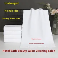 Serviettes carrées blanches en microfibre jetables en gros, en stock, pour bain, cadeau, hôtel, salon, bain de pieds, non pelucheuses