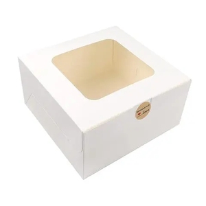 Cake Packaging Box With custom logo Cake Box with transparent window for Birthday party and activities