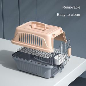 Kediler köpekler için güvenli katlanabilir dört tekerlekli evcil hayvan taşıyıcı veteriner ziyaretleri için çevre dostu tasarım taşınabilir seyahat kolay taşıma - Product Image 3