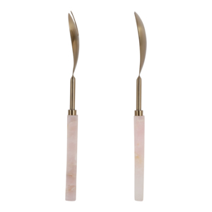 Set di utensili da portata in quarzo e metallo con manico lungo per ristorazione, servizio da tavola contemporaneo, accessori da cucina - Product Image 2