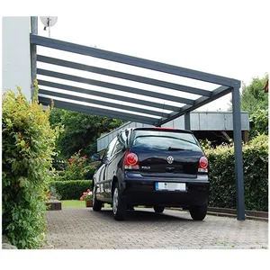 De Metal de aluminio marco de aluminio garaje pérgola/entrada cochera dosel/6x3m de aluminio cochera con techo de cristal - Product Image 1