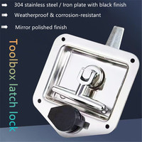 Serrure à compression plate en acier inoxydable pour panneaux de camion, portes de camping-car, boîtes à outils, armoires électriques