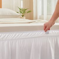 Jupe de lit en polyester sur mesure, plusieurs couleurs, housse de lit décorative pour revendeurs, commandes en gros