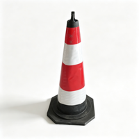 Cône de signalisation routière en PVC personnalisé, robuste, pour la construction routière, le stationnement et la sécurité des voies, avec base lestée, 60/70/80/90 cm