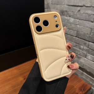 Cho 17 Pro Max của phụ nữ thời trang da 360 đầy đủ cơ thể Trường hợp với chủ thẻ và màu sắc tinh khiết thiết kế - Product Image 3