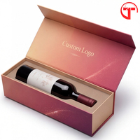 Emballage cadeau de luxe pour bouteille de vin, logo personnalisé OEM ODM, boîtes rigides à fermeture magnétique faites à la main avec insert
