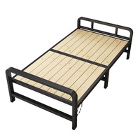 Lit pliant simple en acier pour bureau, idéal pour la pause déjeuner ou usage domestique