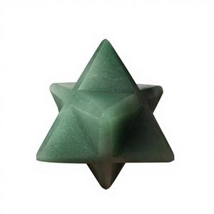 Piedra preciosa de Aventurina verde de cristal Natural tallada al por mayor Feng Shui Merkaba estrella que manifiesta energía Reiki semipreciosa - Product Image 1