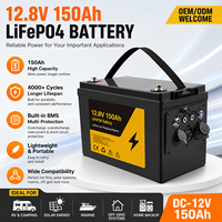 Baterai Lithium Iron Phosphate Lifepo4 12 8V 150Ah dengan Beberapa Port Output untuk Penggunaan Penyimpanan Energi Surya di Trailer Berkemah