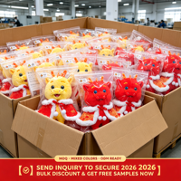 Maskot Naga Tahun Baru Imlek Boneka Hewan Super Lembut Isi Kapas PP Aksesoris Dapat Dicuci Hadiah Festival