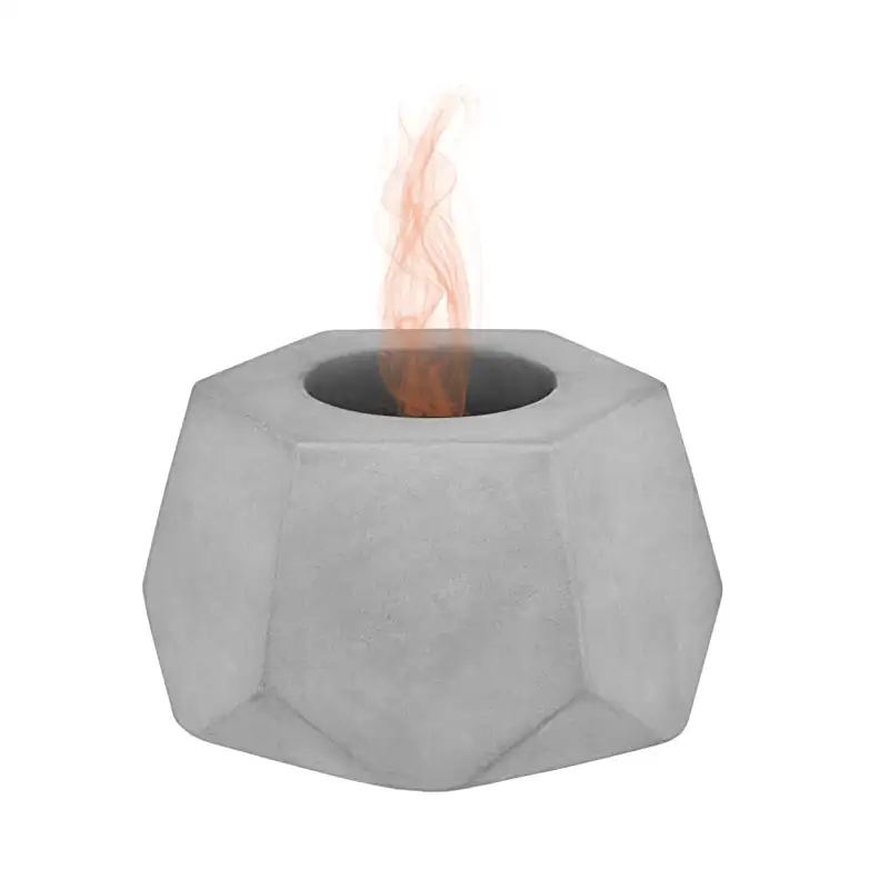 Temiz yanan masa üstü ateş çukuru taşınabilir beton şömine etanol soba alkol etanol şömine kapalı açık kullanım için